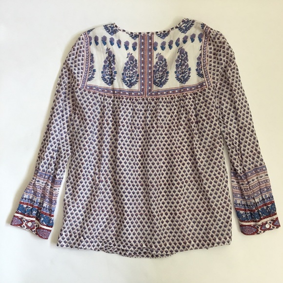 SOLD J. Crew Popover Floral Paisley Top - Picture 4 of 8